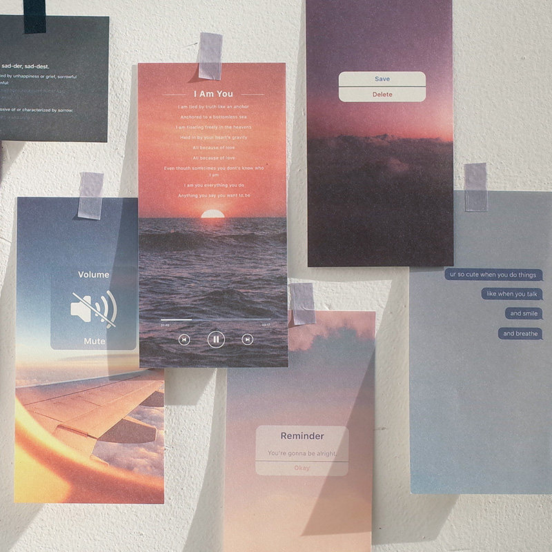 The letter's lover Nordic ins Wind lover's words Net red account diy collage decoration background material paper notes