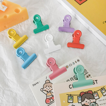 ins girl heart candy color metal clip multi-function document data bill storage clip snack sealing clip