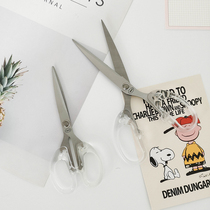 Simple ins style transparent small scissors students multi-functional family daily office manual hand account sticker cutting scissors