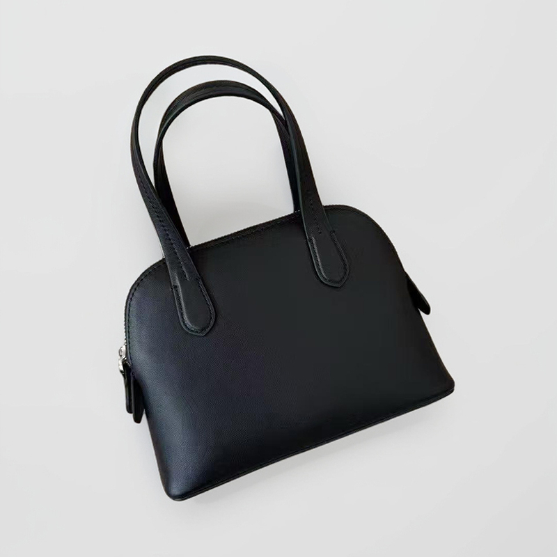 Tim Rim New Niche Ingrid Shell Bag Mini Bowling Bag Genuine Leather Handbag Shoulder Crossbody Bag