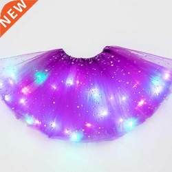 LED Glowing Light Kids Girls Princess Tutu skirts Children C