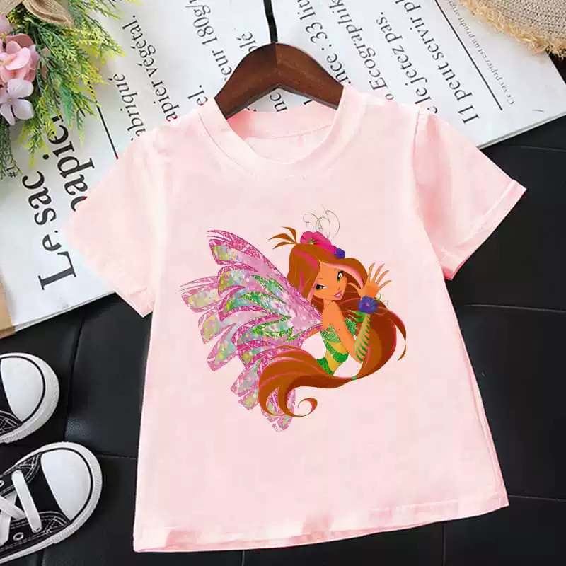 Летняя мода 2022 унисекс футболка Winx Club дети мальчики