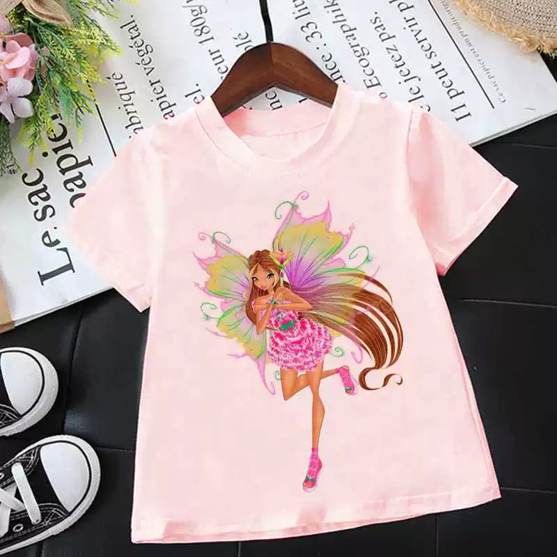 Летняя мода 2022 унисекс футболка Winx Club дети мальчики