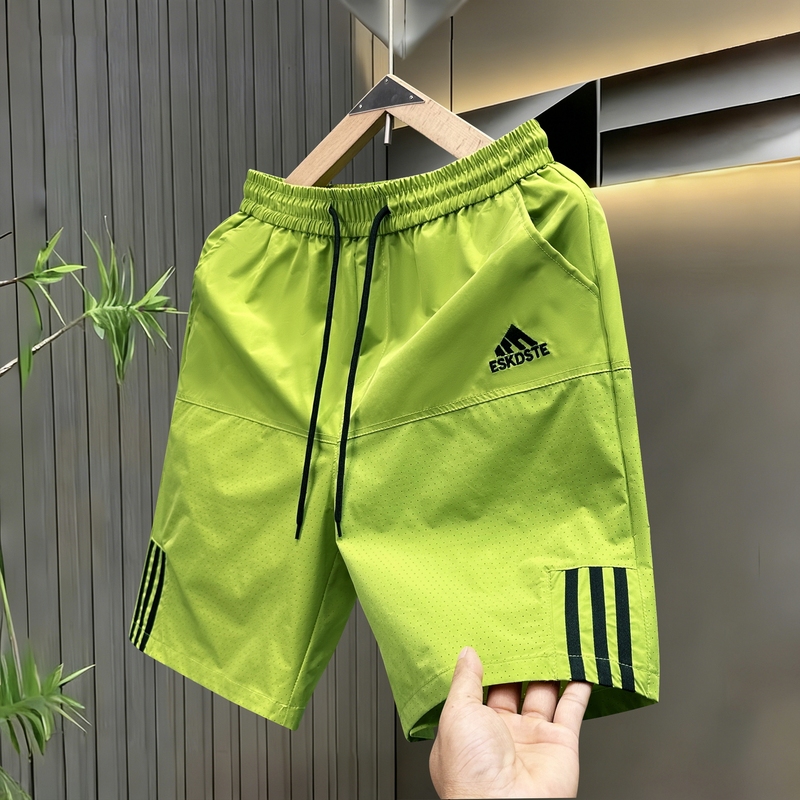 [Breathable Mesh + Embroidered Logo] Summer Shorts Men's Sports Pants Five-Point Pants Trendy Beach Pants Casual Pants