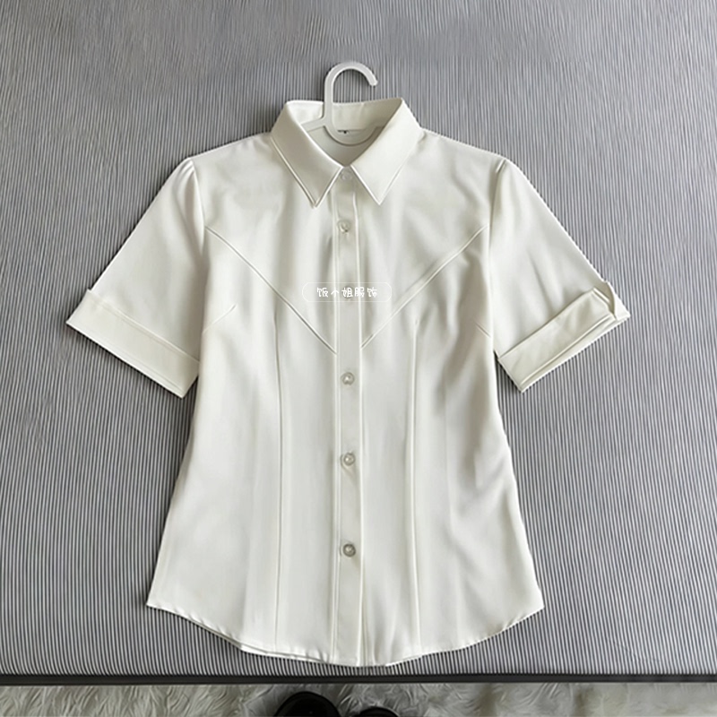 Japanese Original Authentic Jk Uniform School Style Summer Slim-Fit Waist-Cinching Jk Shirt Slimming Outfit White Shirt for Women