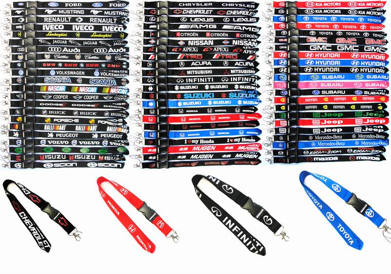 Vauxhall Toyota Car Logo Badge Key Phone Work Id Lanyard Clip Buckle Hanging Strap