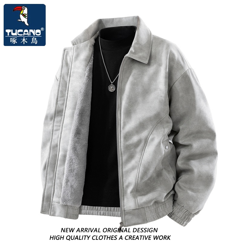 Woodpecker Autumn and Winter Lapel Jacket for Men, Loose American Style, Versatile, Fleece-Lined, Warm, Trendy Brand, Casual Student Jacket Woodpecker Autumn and Winter Lapel Jacket for Men, Loose American Style, Versatile, Fleece-Lined, Warm, Trendy Brand, Casual Student Jacket