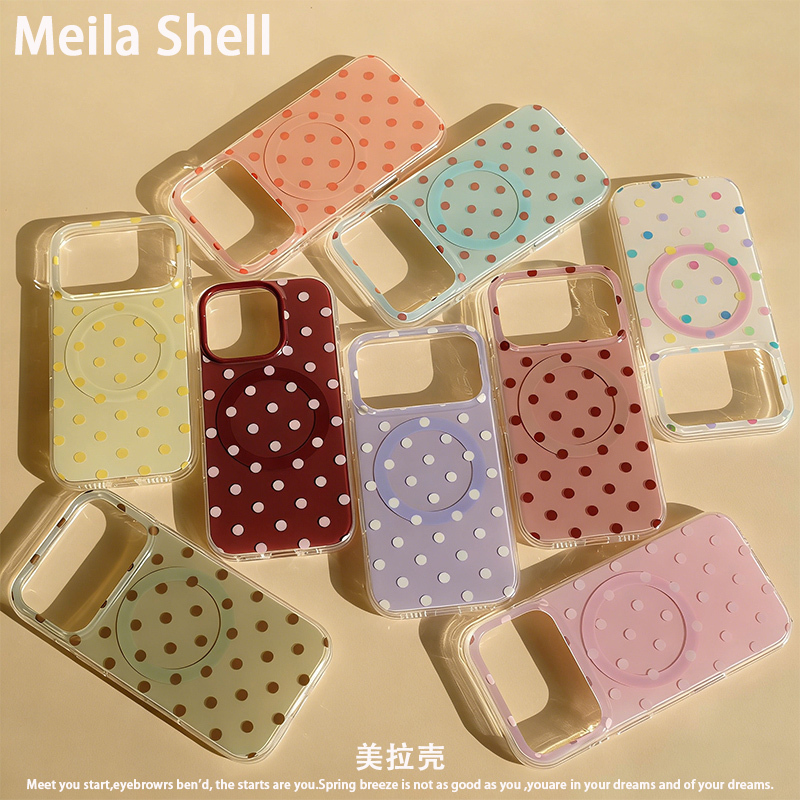 Mela Shell Magnetic Classic Polka Dot High-End Feel Suitable for iPhone 17 Pro Max Phone Case New Apple 16 Women's Model 15 Pro Max Full Coverage 14 Case 13 Anti-Drop Popular Simple Protective Cover Mela Shell Magnetic Classic Polka Dot High-End Feel Suitable for iPhone 17 Pro Max Phone Case New Apple 16 Women's Model 15 Pro Max Full Coverage 14 Case 13 Anti-Drop Popular Simple Protective Cover