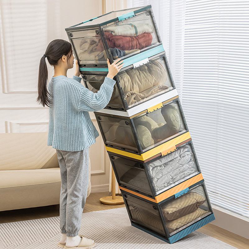 Thickened folding oversized storage box wardrobe underwear quilt plastic storage storage box large capacity storage box