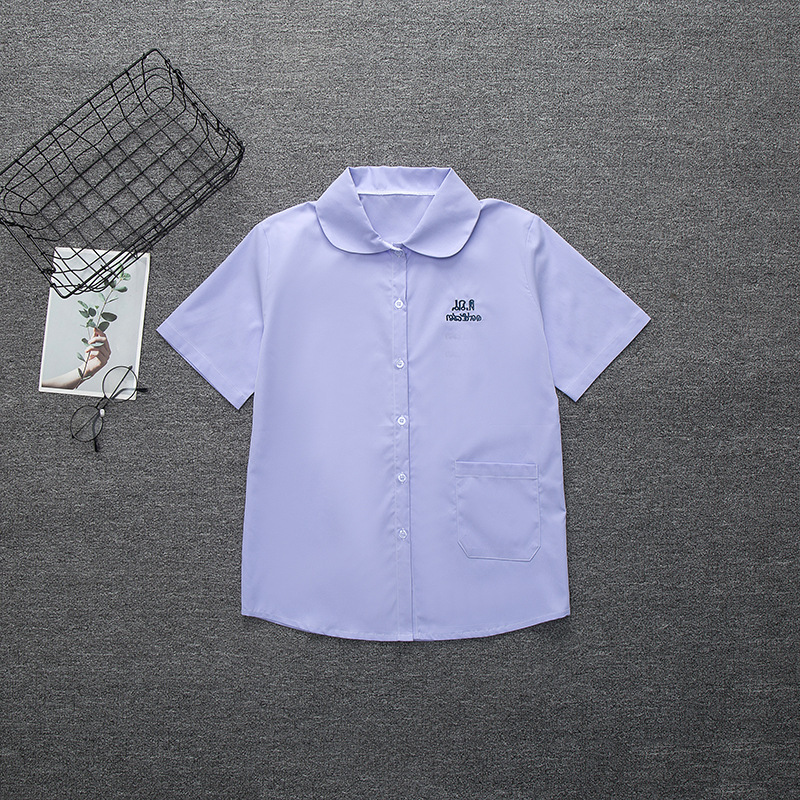 Xixiang Chao Yue 2026 New Short-Sleeve Shirt Uniform Thai School-Supplied Shirt for Women Purple Men's and Women's Styles with Collar Xixiang Chao Yue 2026 New Short-Sleeve Shirt Uniform Thai School-Supplied Shirt for Women Purple Men's and Women's Styles with Collar