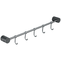 Kabei kitchen all copper gun gray European style texture storage rack can move left and right storage rack bracket with hook hanging rod