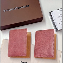 SweetPlanner｜The birth series imported genuine leather pink Mbox wax A8 M5 notebook