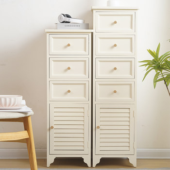 Thickened solid wooden chest of cabinets with narrow joints in bedrooms, simple chest of cabinets, living room drawer storage cabinets, corner cabinets