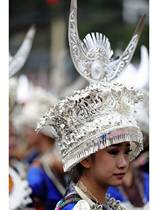 Miao and Dong headdresses Miao silver ornaments and Tujia headdresses