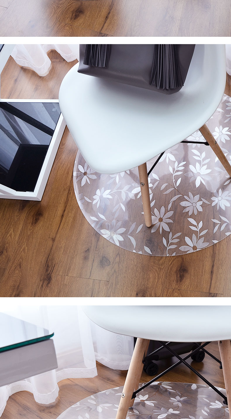 Pvc văn phòng nhựa ghế mat thảm tròn ở phía trước của cửa có thể được tùy chỉnh thảm sàn nhà - Thảm sàn tấm nhựa trải sàn