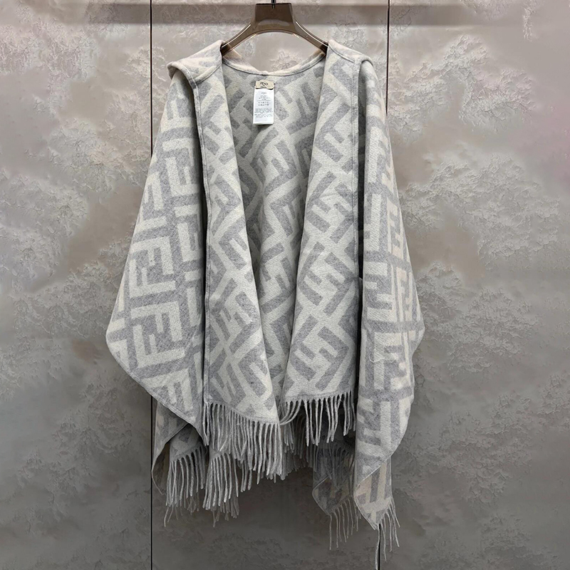 Pure Cashmere Cape Shawl for Women, Autumn and Winter Warm High-End Scarf, Double-Sided Jacquard Cape, Same Style as Dian Yi Chun, Large Shawl