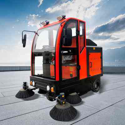 2000型高效驾驶式垃圾清扫车工厂车间商超扫地机电动多功能吸尘车