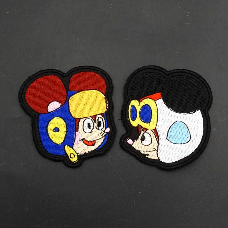 Shuke and Beta Embroidered Velcro Patch Decoration Cartoon Embroidered Cloth Patch Badge Velcro Aq102