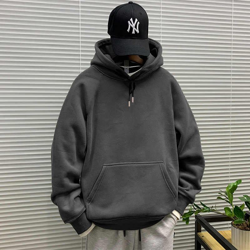 440g Winter Shawn Yue Trendy Brand Men's Sweatshirt Men's Hooded Jacket Simple Top Loose Fleece Hoodie