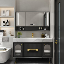 King Light Luxury Rock Bathroom Cabinet Combined Oakwood American Toilet Washing Table Smart Mirror Sanitary