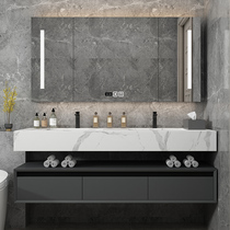 King Light Luxury Rock Bathroom Cabinet Integrated Basin Combined Modern Simple Bathroom Toilet Toilet Toilet Smart Mirror