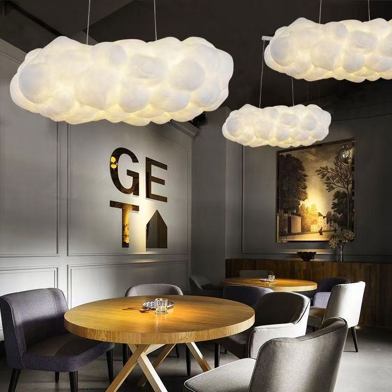 Cloud Lamp Chandelier Milk Tea Shop Clothing Store Shop Window Creative Decoration Kindergarten Children's Room Cloud Lamp Cloud Light