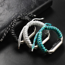 Xiaomi bracelet 4 3 watchband Xiaomi bracelet 5 hands bracelet bracelet bracelet 45 in place of change with 5NFC version of big wristband personality cute tide net red summer breathable weave limited edition for men and women accessories