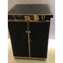 KTV rose gold karaoke cabinet double three door rectangular box room TV amplifier sound box bar shelf