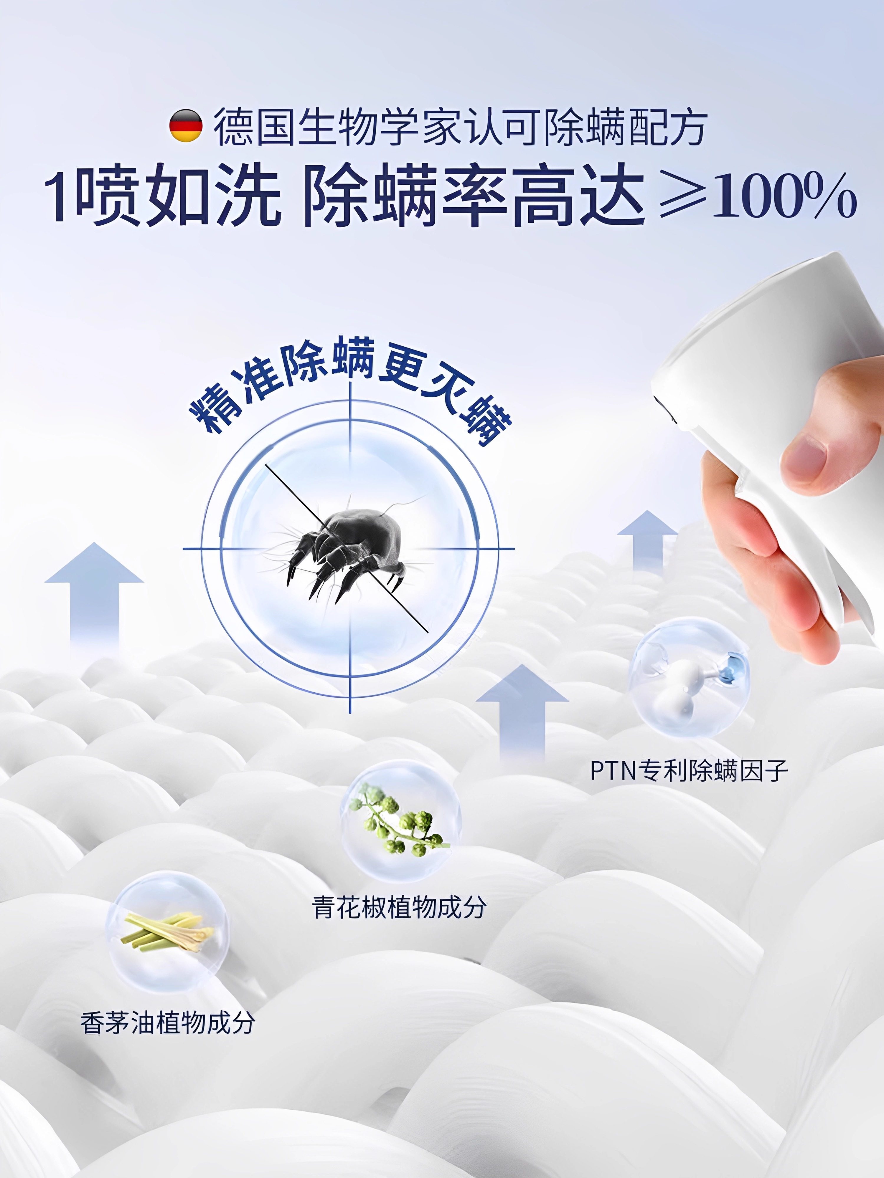 Mite Removal Spray Official Flagship Store Disinfectant and Sterilizer for Bed Mites, Suitable for Mothers and Babies, Can Be Used at Home and in Student Dormitories