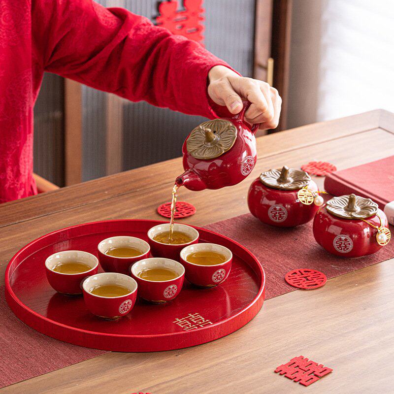 Wedding gifts for couples engagement gifts for best friend bride tea set souvenirs persimmons and persimmons dowry practical
