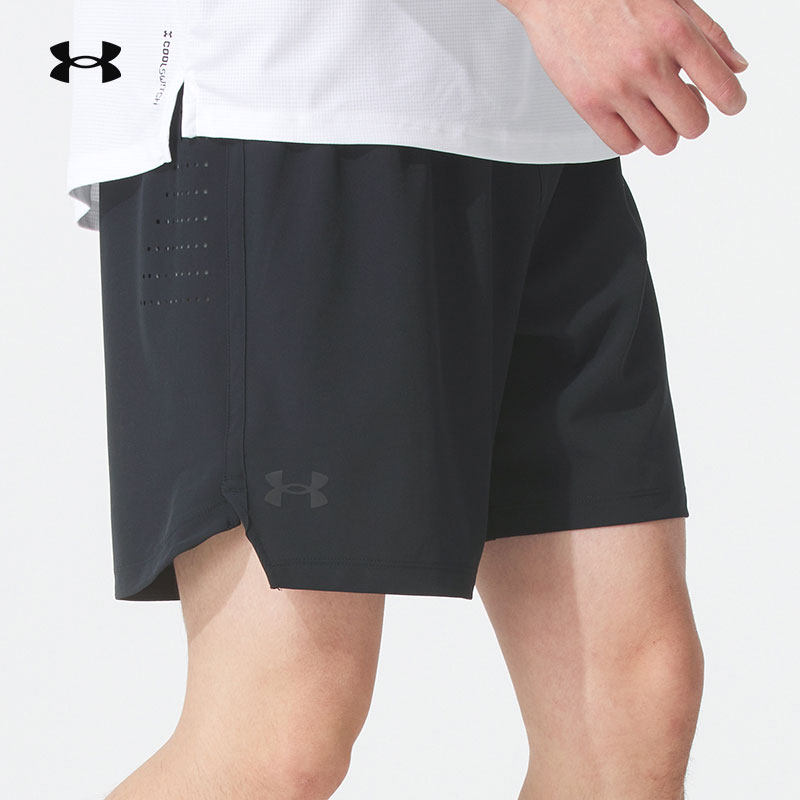 Быстросохнущие брюки Under Armour UA мужские 7-дюймовые дышащие спортивные шорты для бега "два в одном" на подкладке 1383268 Изображение 1