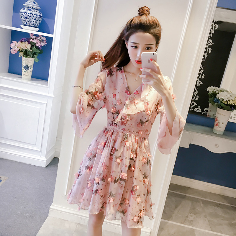 Nursing clothes summer 2020 new out of fashion hot mom models postpartum nursing floral dress summer fashion trend