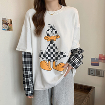 Pregnant Woman Spring Dress 2022 Fashion New Internet Red Long Sleeve Sweatshirt Woman Han Edition Loose Design Sensation Pregnant Woman Blouse Autumn Winter