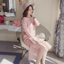 Breastfeeding dress fashion spicy mother autumn late clothes thin feeding period suit women winter wear