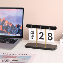 Small ornaments on the desk simple wooden calendar page flipping perpetual calendar bedroom holiday gift decoration desk calendar