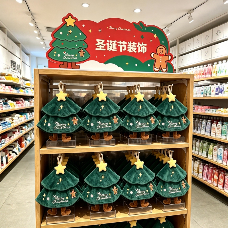 Star Christmas Tree Hand Towel Hanging Type Bathroom Kitchen Hand Towel Absorbent Quick-Drying Thickened Christmas Decoration Star Christmas Tree Hand Towel Hanging Type Bathroom Kitchen Hand Towel Absorbent Quick-Drying Thickened Christmas Decoration