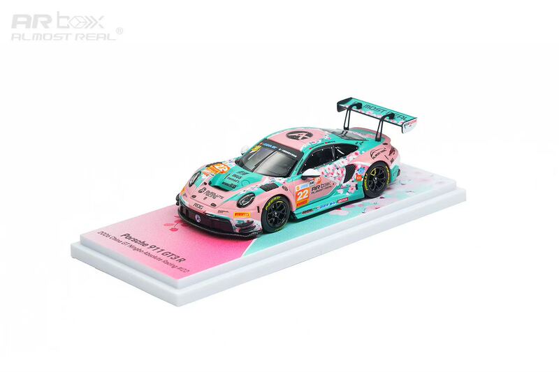 Ar Porsche 911 Gt3 R 1:64 Pink Ten Miles of Peach Blossoms Ningbo Station Absolute Racing Team # 22