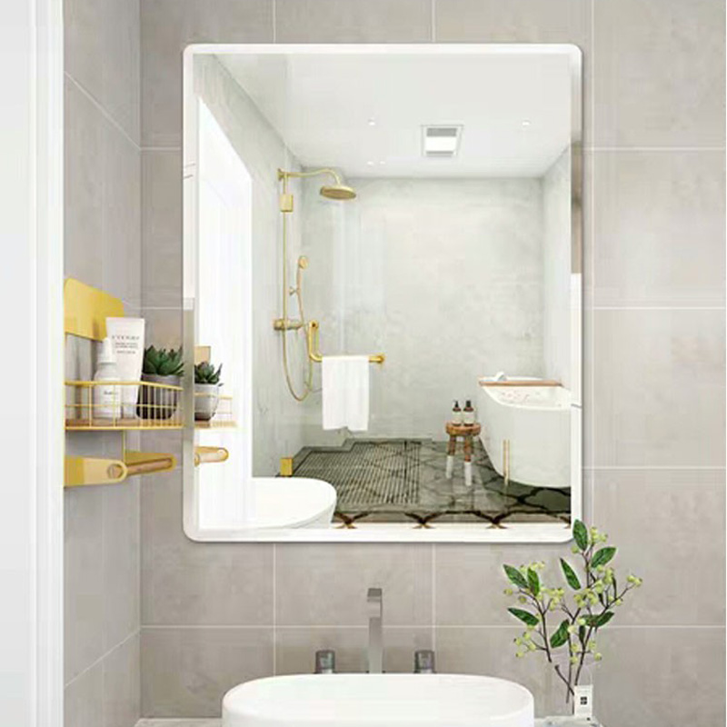 Bathroom Mirror Sticker Wall Self-Stick Washroom Free Washroom Wall-mounted Washbasin Glass Bathroom Mirror Cosmetic Mirror-Taobao