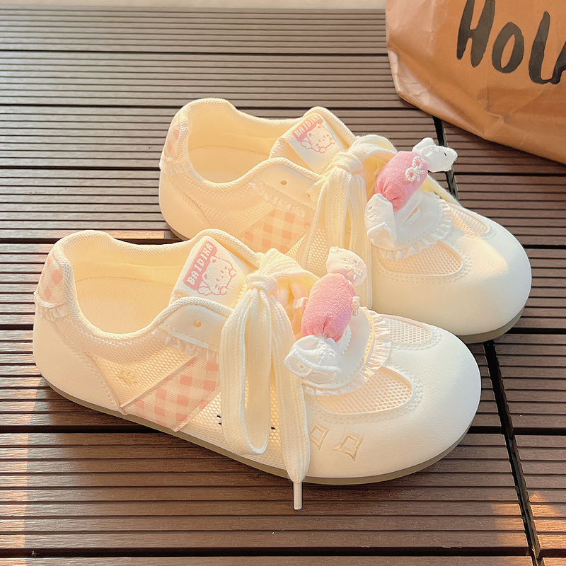 Summer Mesh Ballet Training Shoes for Women, Breathable and Not Stuffy, White Shoes That Go Well with Skirts, Comfortable and Not Tiring for the Feet, Casual Shoes