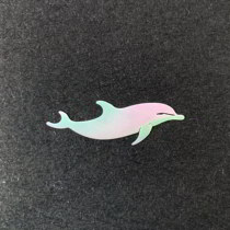 Mother-of-pearl cock-tailed dolphin luminous clam green clam lacquer lacquerware