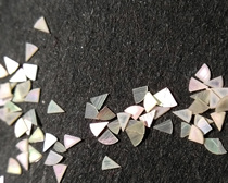 Mother-of-pearl slices Mother-of-pearl Fan-shaped 30 degrees Luminous shell Green shell Lacquer Lacquerware