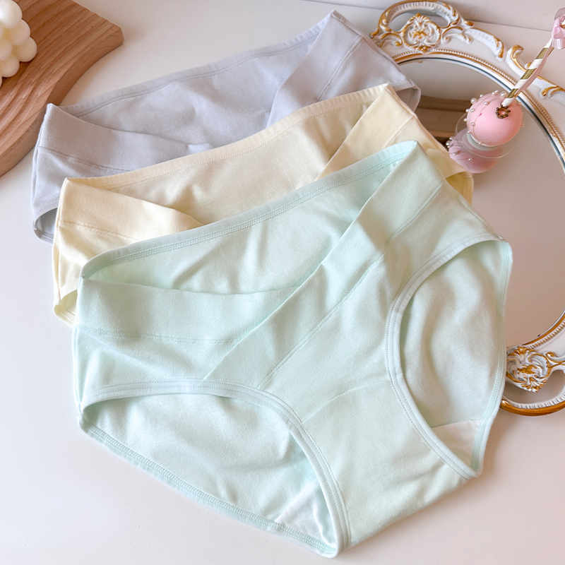 Pure Cotton Low-Waist Maternity Underwear, Special for Abdominal Support during Pregnancy, Breathable Women's Seamless Briefs for Early, Middle and Late Pregnancy