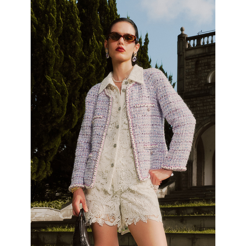 Blacknini's "Absolutely Purple" French Imported Imperial Grade Act3 Handmade Tweed Jacket