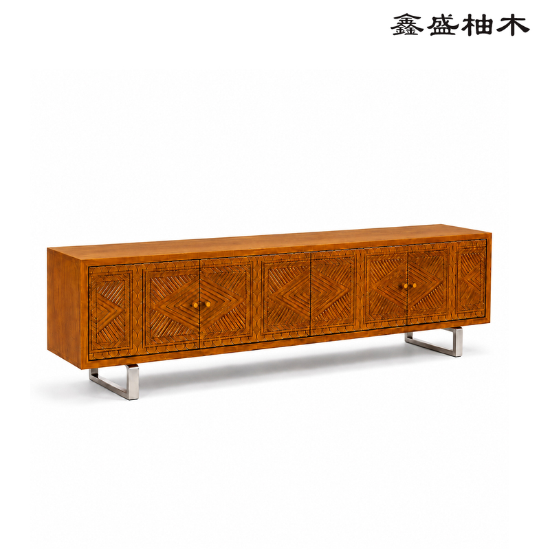 【Yuyu】Myanmar Wawei Teak Tv Cabinet, Original Wood, Song-Style Aesthetics, Carved Storage Cabinet for Villa Living Room 【Yuyu】Myanmar Wawei Teak Tv Cabinet, Original Wood, Song-Style Aesthetics, Carved Storage Cabinet for Villa Living Room