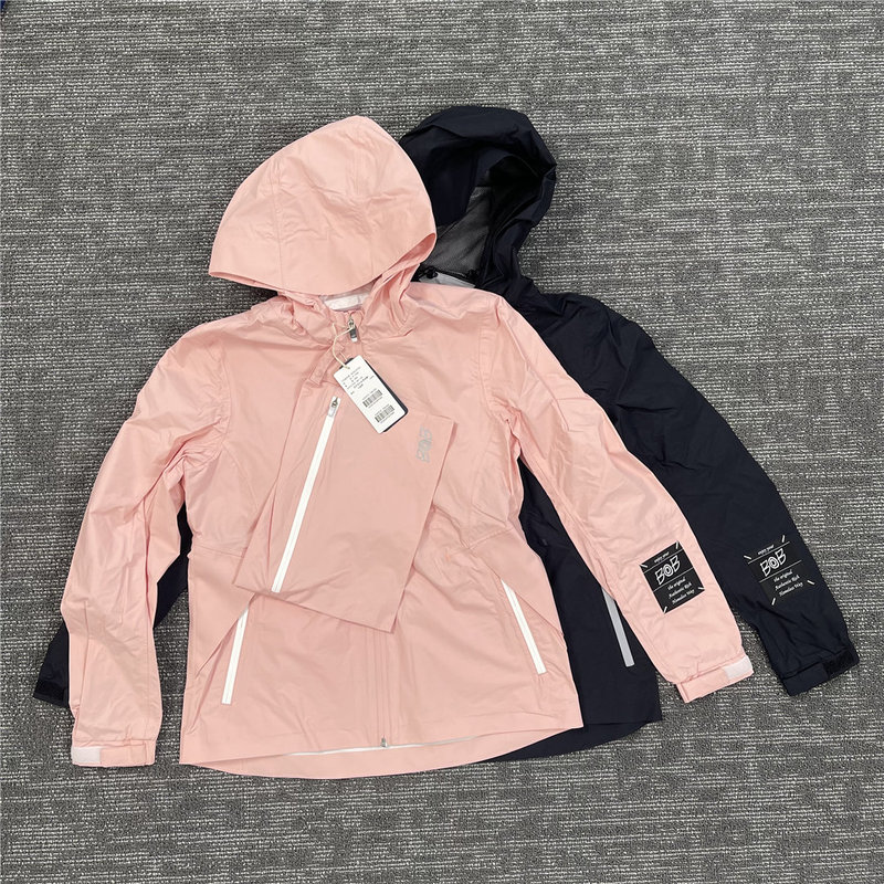 Women's Golf Clothing Laminated Raincoat and Rain Pants Set Portable Storage Bag Golf Clothes Women's All Year Round K-Style