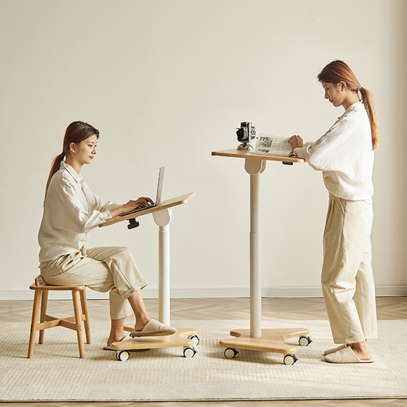 Lift Table, Small Apartment Office Desk, Modern Simple Study Table, Desk, Movable Computer Desk, Standing Workbench