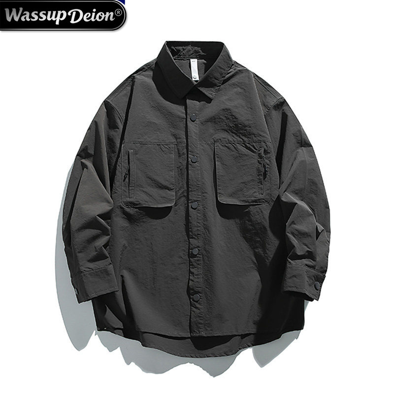 Wassup Deion Outdoor Work Shirt Men's Spring & Fall Work Clothing Shirt Waterproof Quick-Drying Long-Sleeved Shirt Wassup Deion Outdoor Work Shirt Men's Spring & Fall Work Clothing Shirt Waterproof Quick-Drying Long-Sleeved Shirt