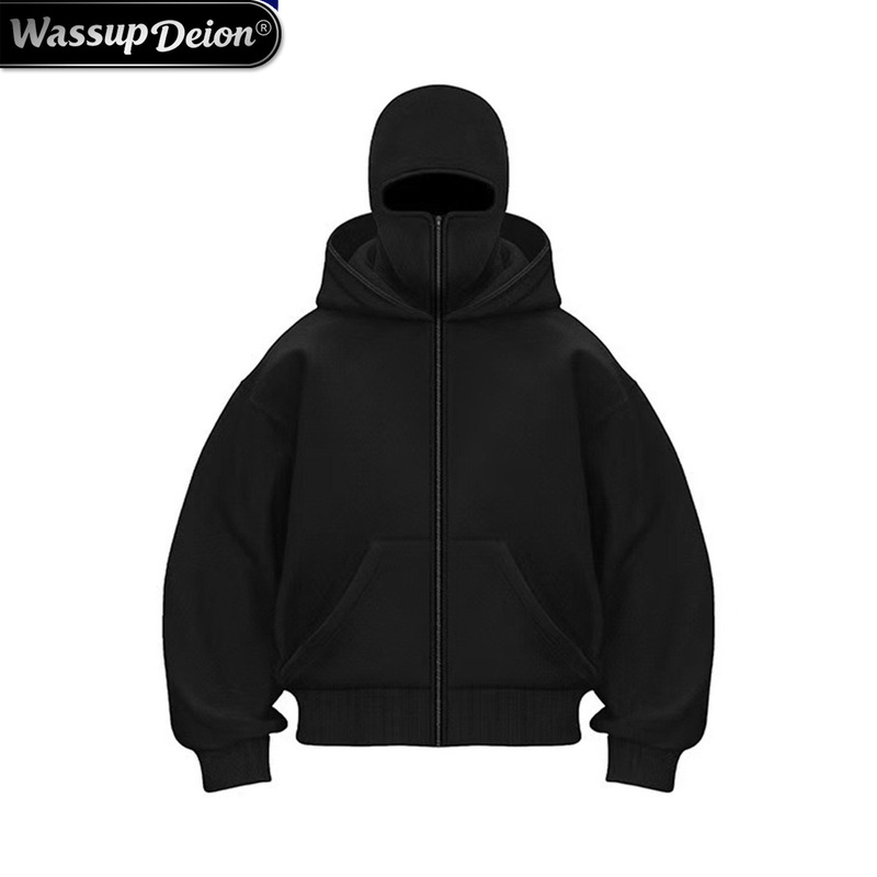 Wassup Deion American-Style Cleanfit Barack Hoodie Men's Spring and Autumn Double-Hooded Cardigan Bandit Hoodie
