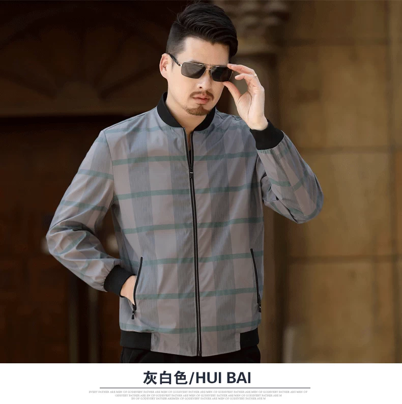 Trung niên và người đàn ông mùa xuân cũ áo khoác 30 tuổi cha trung niên áo khoác 35 phần mỏng 40 mùa xuân và mùa thu 50 quần áo mùa hè 45 áo dạ nam hàn quốc
