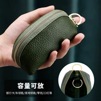 Зеленая износостойкая сумка, из натуральной кожи